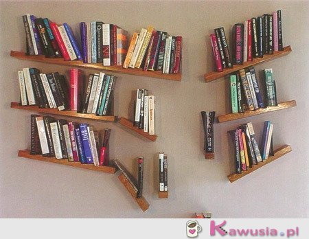 Pomysłowa p&oacute;łka na ksiażki