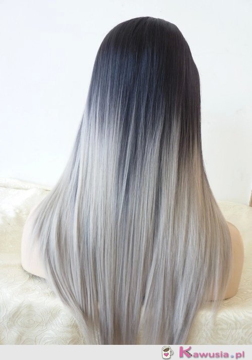Świetne siwe włosy
