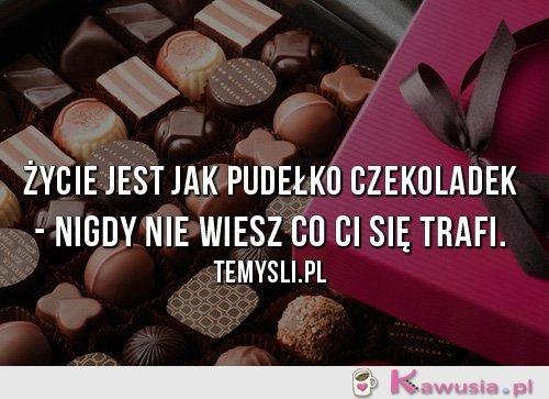 Życie jest jak pudełko czekoladek