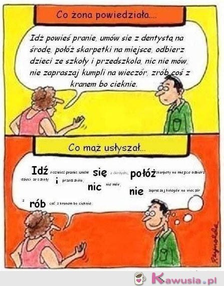 Co słyszy facet?