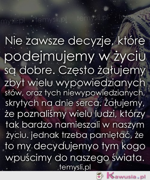 Nie zawsze decyzje