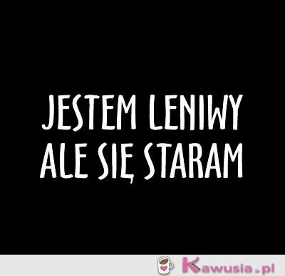 Jestem leniwy