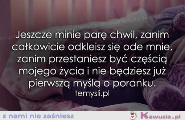 Jeszcze minie parę chwil, zanim całkowicie..