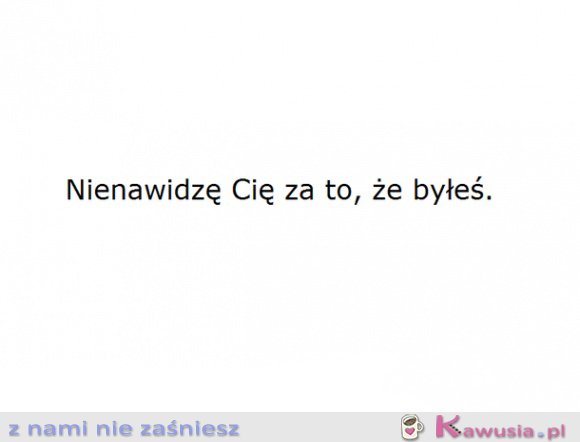 Nienawidzę Cię...