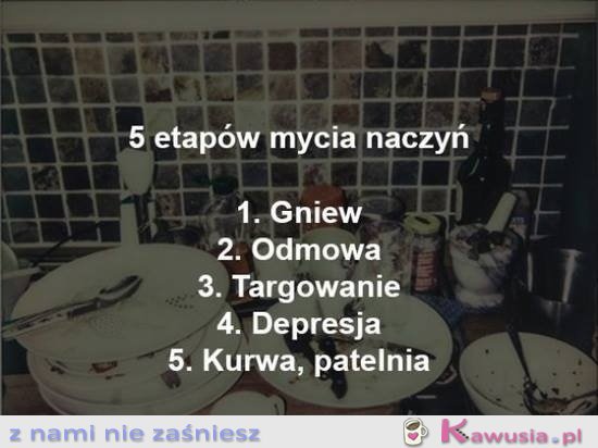 5 etapów mycia naczyń