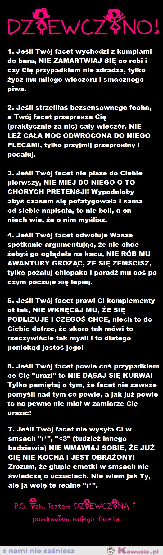 Jestem kobietą i właśnie tak powinno być! :)