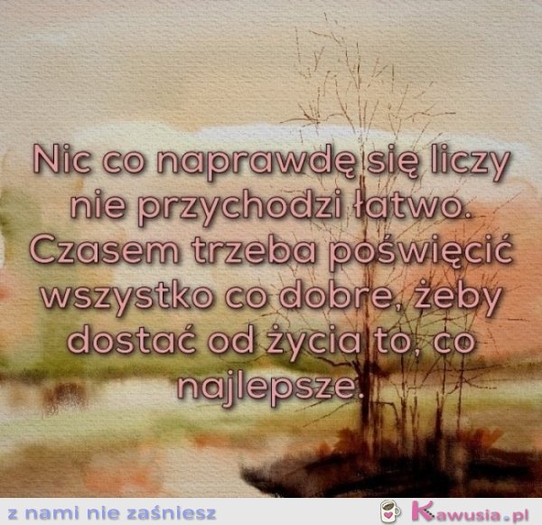 Nic co naprawdę się liczy