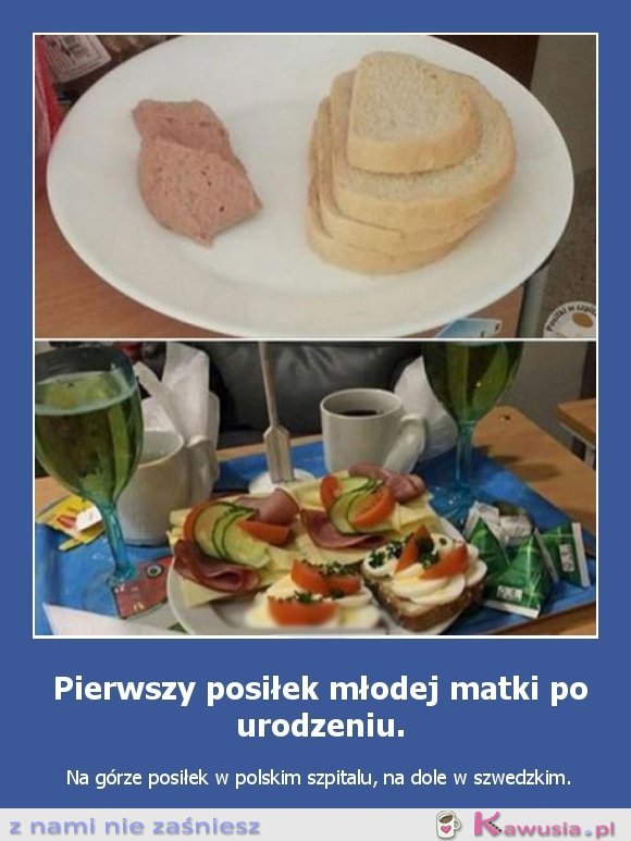 Pierwszy posiłek młodej matki