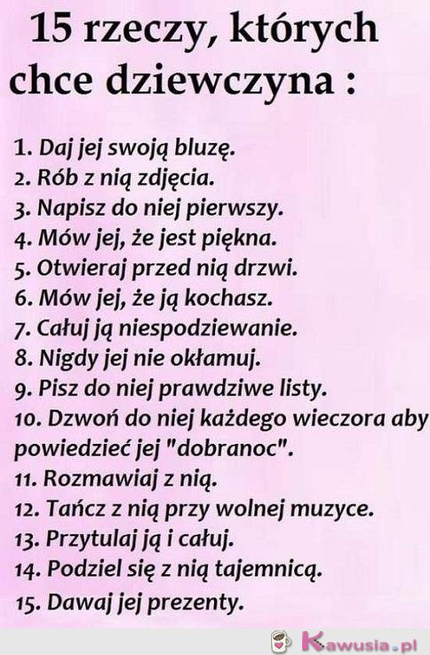 Dziewczyna chce...