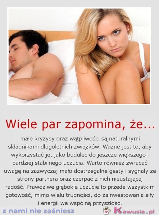Wiele par zapomina, że...