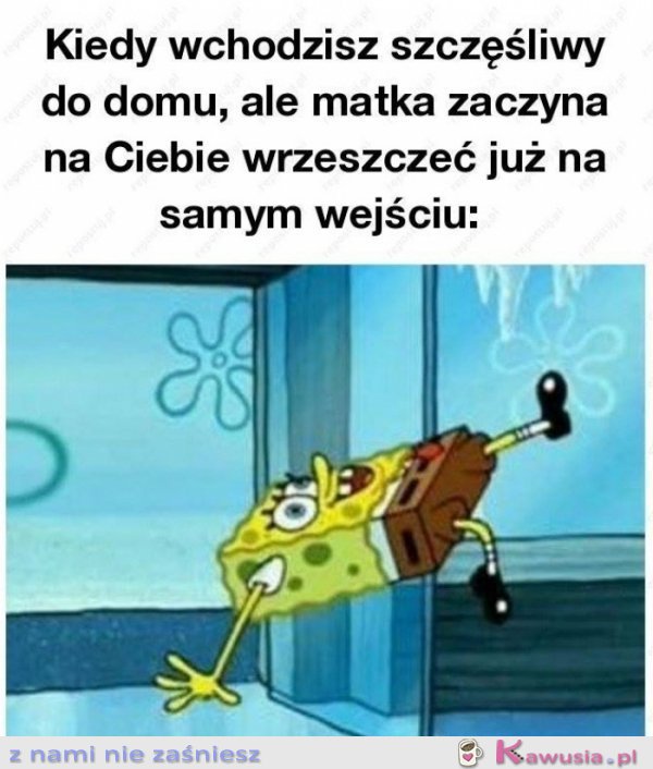 Kiedy wchodzisz szczęśliwy do domu