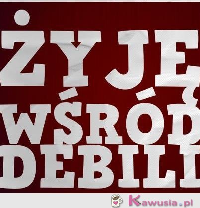 Żyję wśród debili