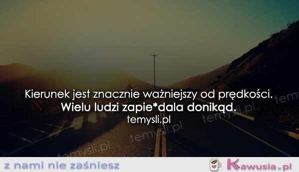 Kierunek jest znacznie ważniejszy...