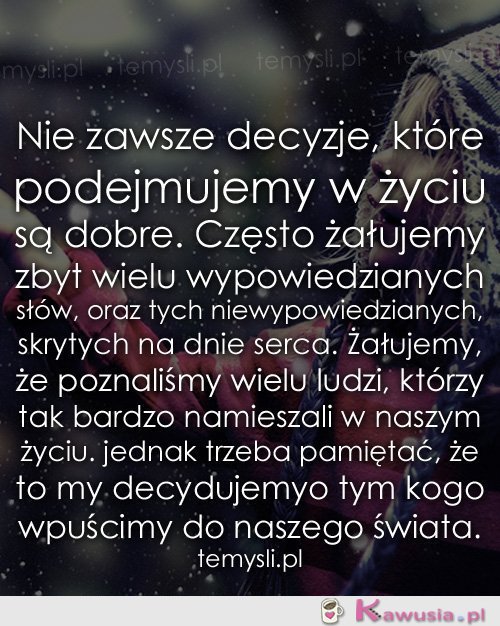 Nie zawsze decyzje