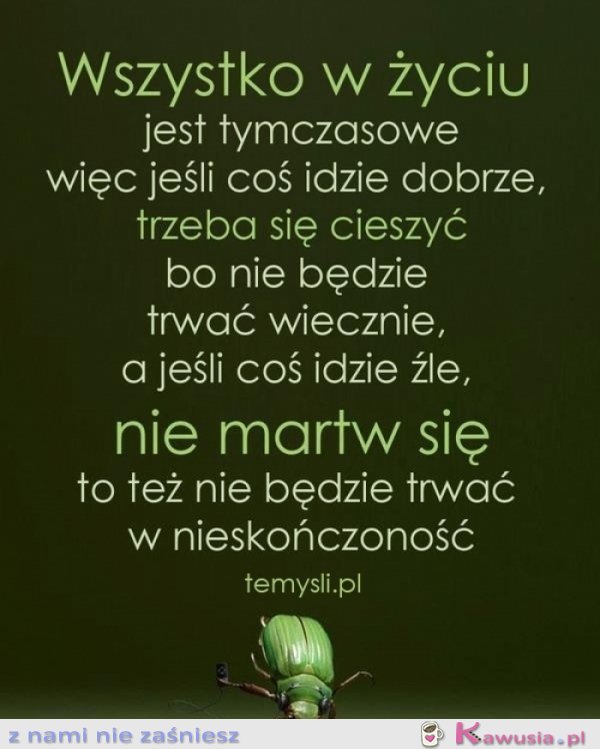 Wszystko w życiu jest tymczasowe