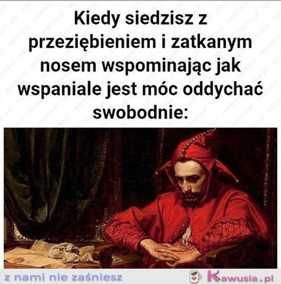 Kiedy siedzisz z przeziębieniem i katarem