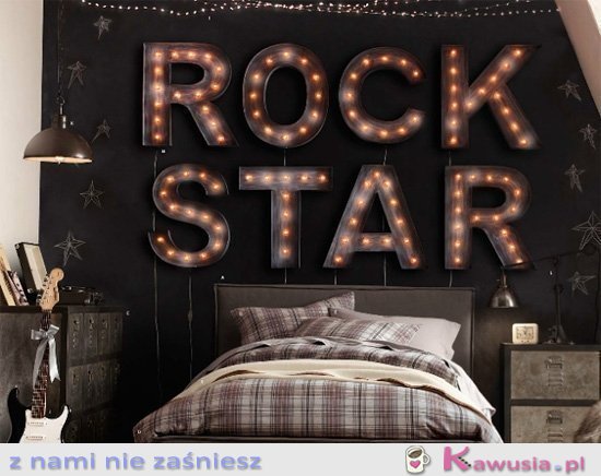 Sypialnia w stylu gwiazdy rock