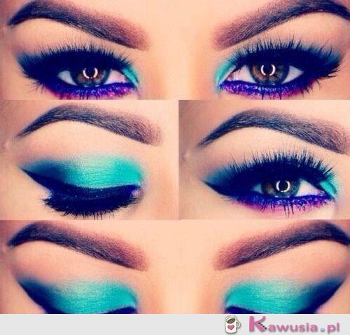 Turkusowy make up