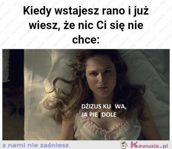 Kiedy wstajesz rano i już wiesz