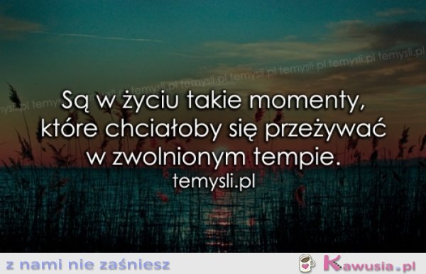 Są w życiu takie momenty, które...