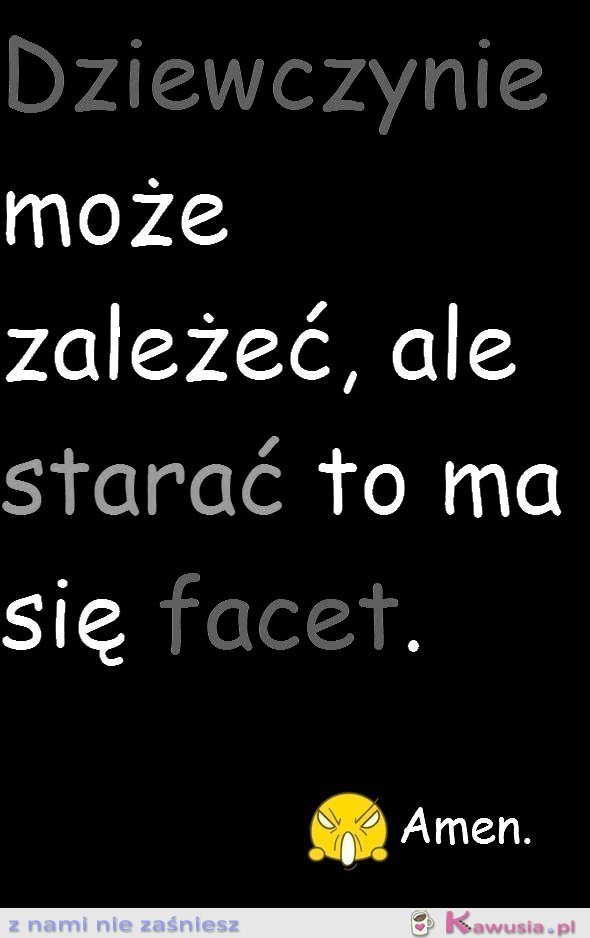 Starać się ma facet