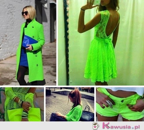 Neonowa zieleń w modzie