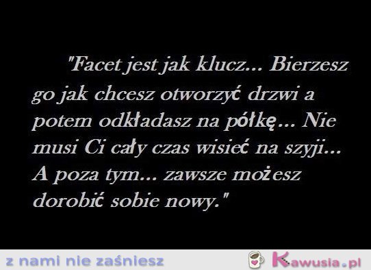 Facet jest jak klucz