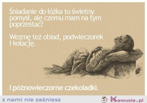 Jedzenie do łóżka